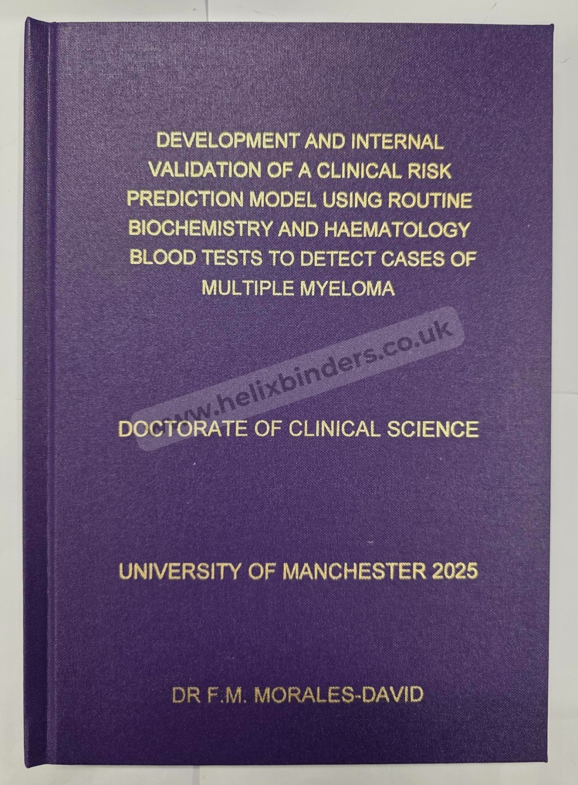 University of Manchester (www.helixbinders.co.uk)