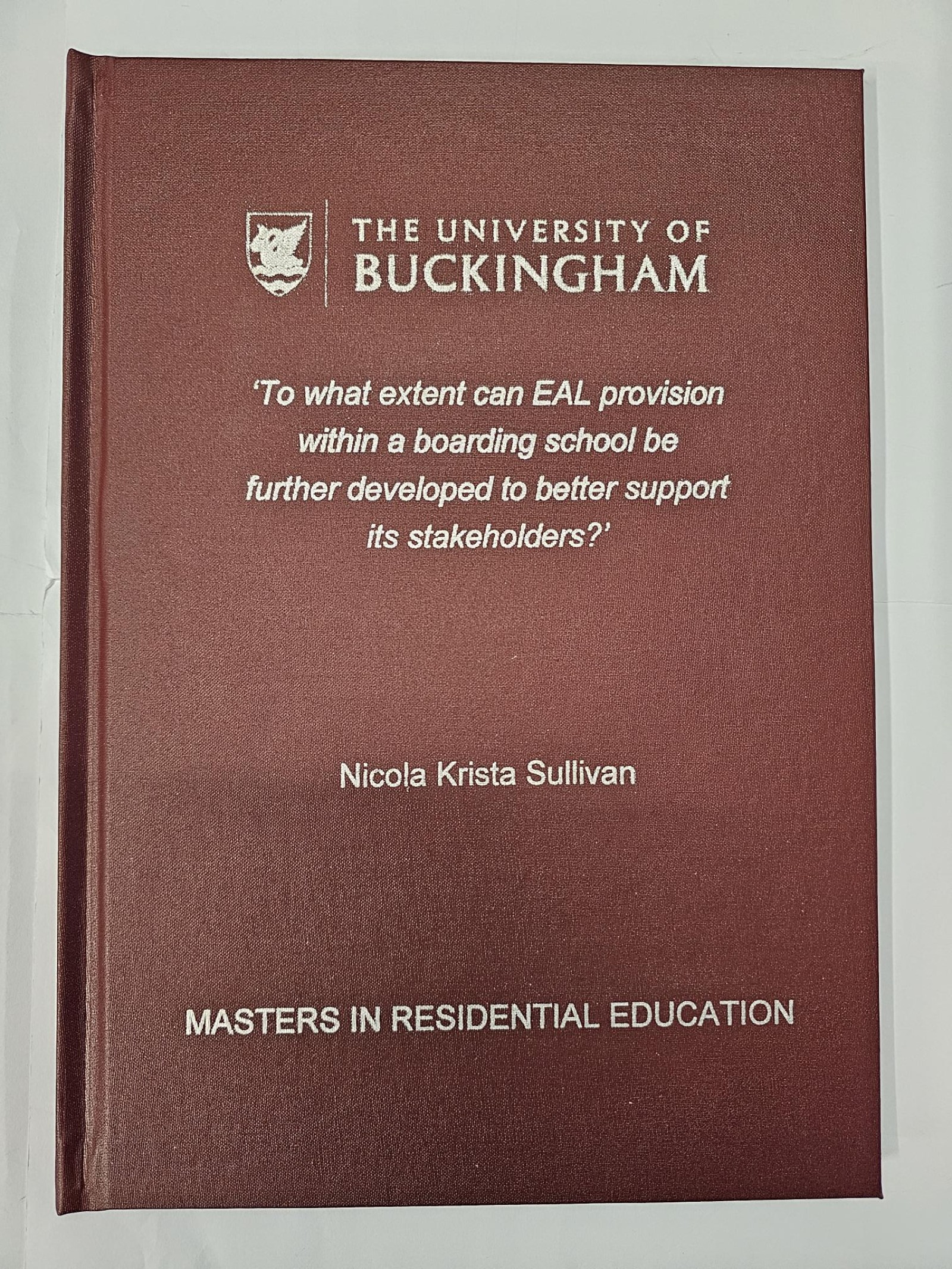 Buckingham University (www.helixbinders.co.uk)