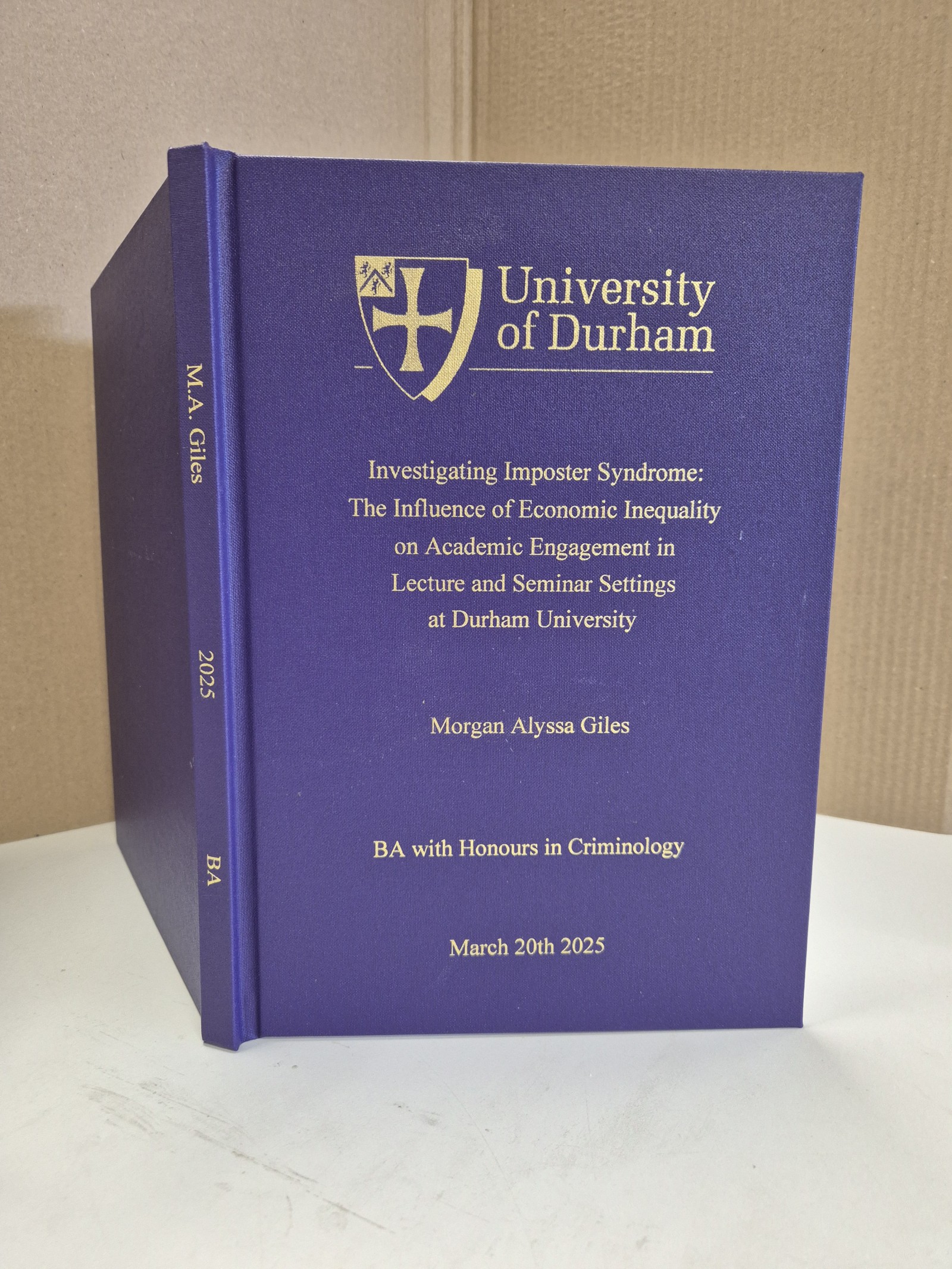Durham University (new crest design) (www.helixbinders.co.uk)