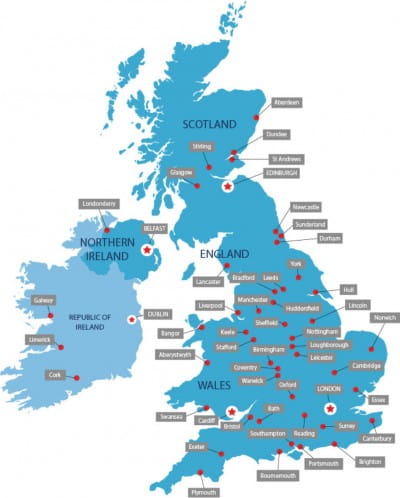 University locations map