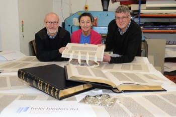 Iain and Robert with the bibles